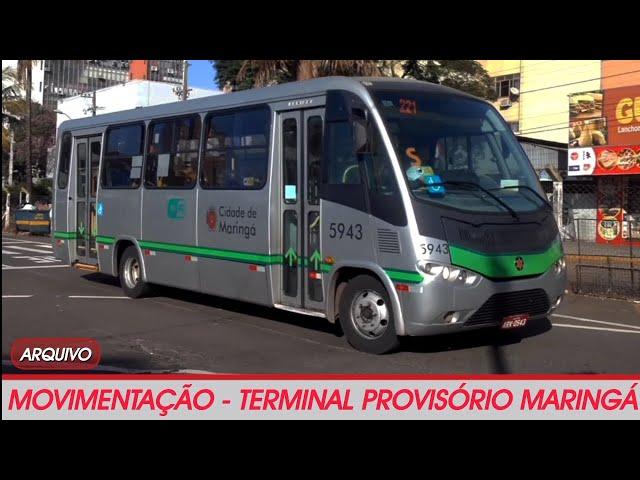 #ARQUIVO - MOVIMENTAÇÃO de ÔNIBUS - TERMINAL URBANO PROVISÓRIO de MARINGÁ em 2019