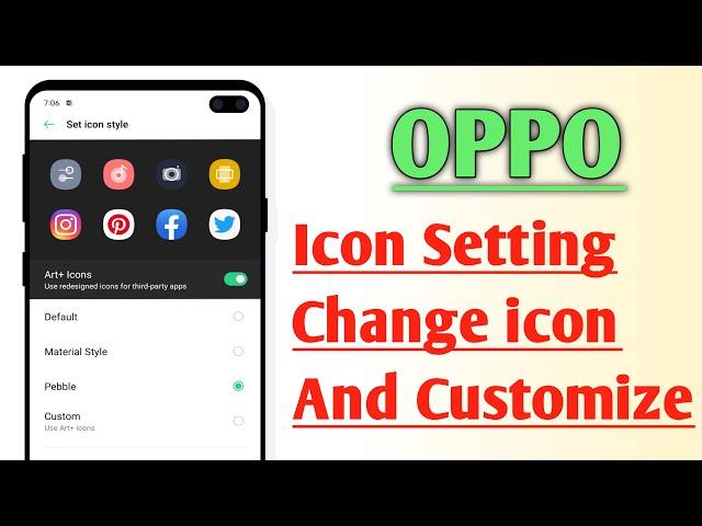 OPPO icon Setting Change icon And Customize