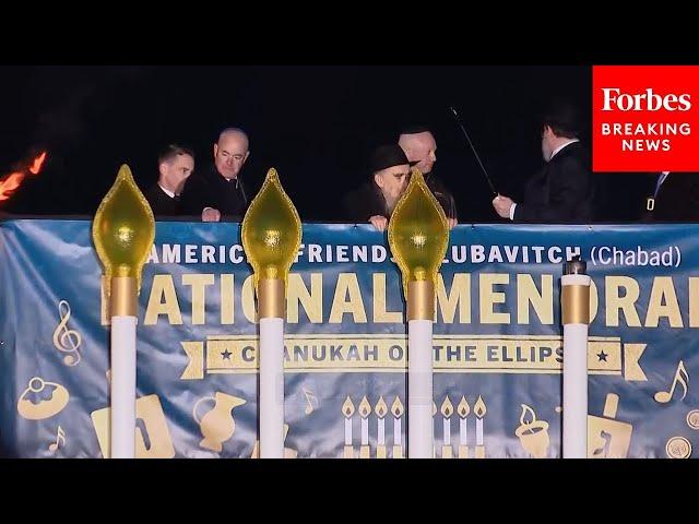 DHS Sec. Alejandro Mayorkas Participates In National Menorah Lighting At Washington, D.C.’s Ellipse