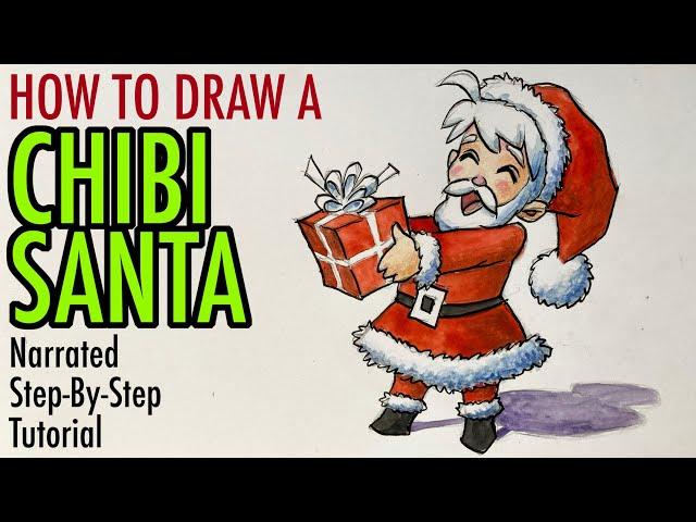 How to Draw a Chibi Santa