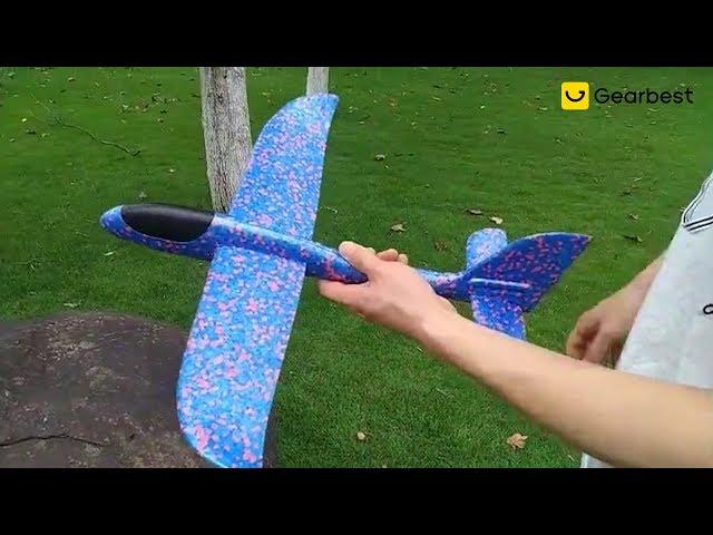 35CM DIY Hand Throw Flying Glider Planes Toys For Children Foam Aeroplane Model - Gearbest.com