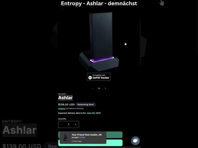 Der neue Entropy Ashlar Miner ab 139$ - es wird spannend!