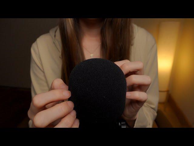 ASMR | 8 Hours Slow Mic Scratching and soft blowing for Sleep, Rain Sounds  (No Talking)