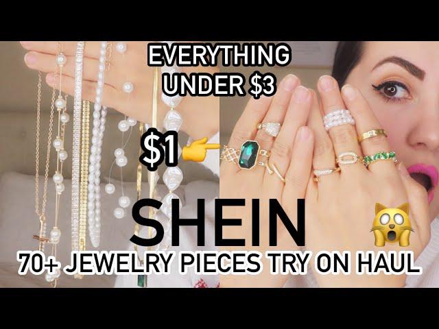 BIGGEST SHEIN JEWELRY HAUL EVER! 70+ Jewelry pieces under $3! So worth it!!