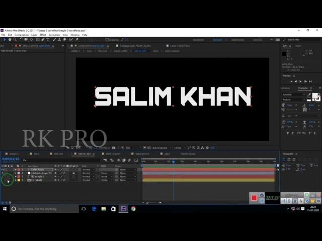 Baaghi 3 title effects crossfire partical FX Adobe after effects tutorial