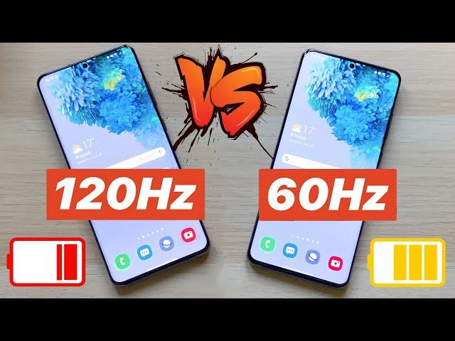 Galaxy S20 Ultra, 120 HZ Vs 60hz | EXTREME BATTERY TEST