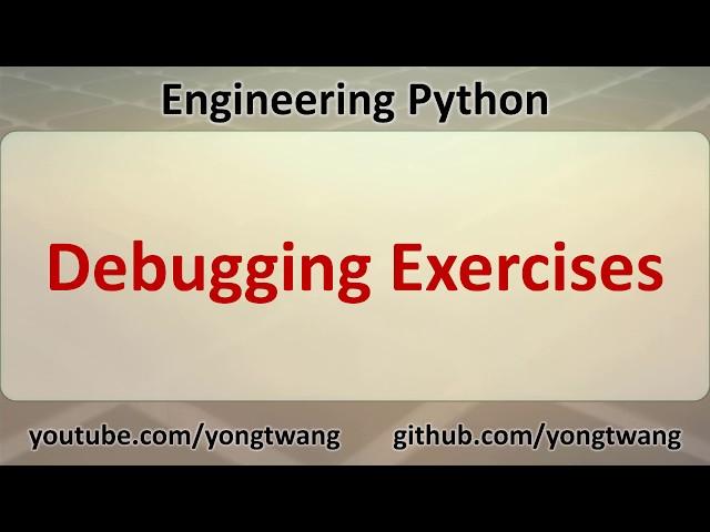 Инженерный Python 03D: отладочные упражнения