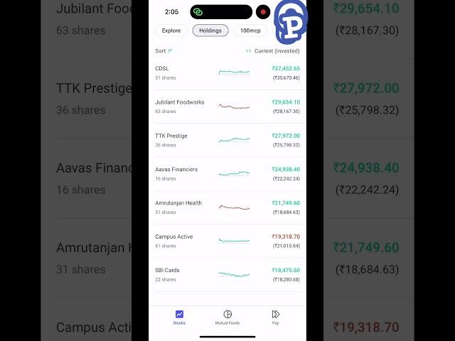 MY INDIAN STOCKS PORTFOLIO | MIDCAP AND SMALLCAP STOCKS IN PROFIT | #investing #stockmarket #groww