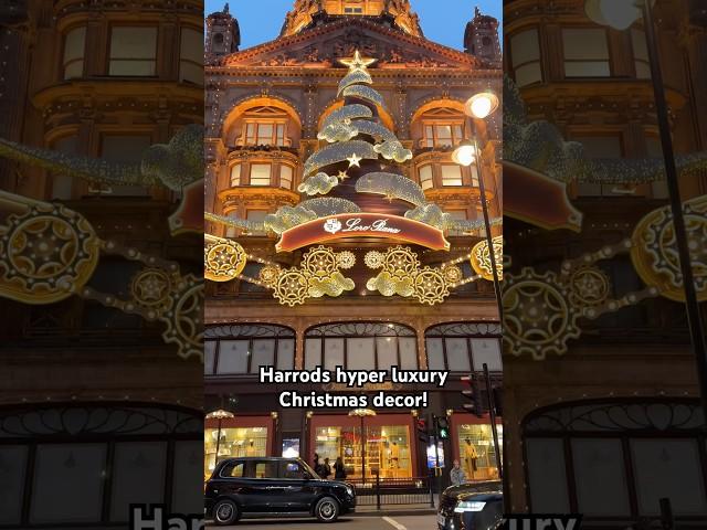 Hyper luxury Christmas decor taking over Harrods! #christmas2024 #xmasdecorations #harrods