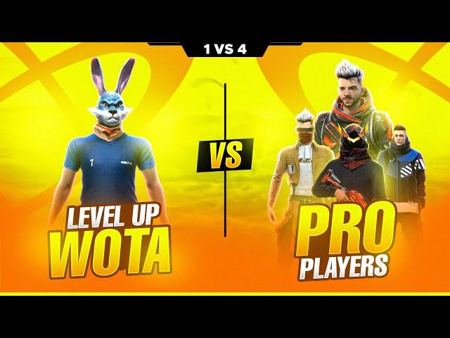 Overpower Wota  vs Pro Players || Free Fire 1 Vs 4 Insane Clash Squad Gameplay - Garena Free fire