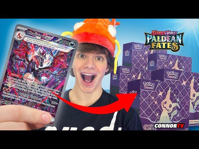 Opening NEW Pokemon Paldean Fates ETB! Charizard EX Pulled?