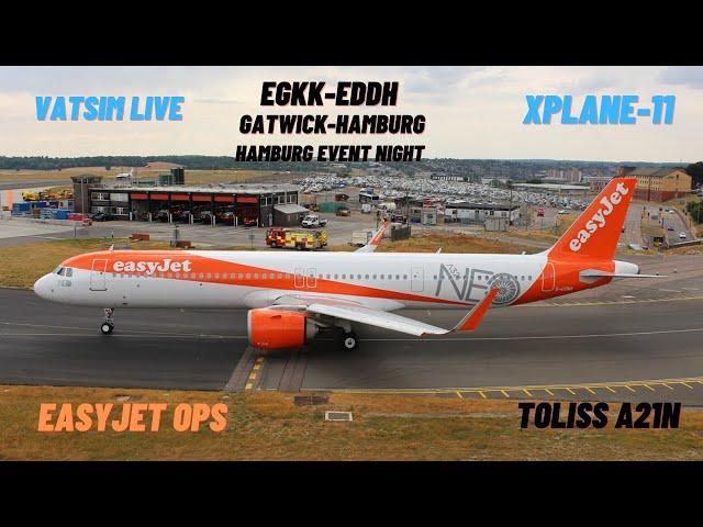 Xplane11// Gatwick - Hamburg // Toliss A321N// Vatsim Live // #flightsim #aviation #pilot