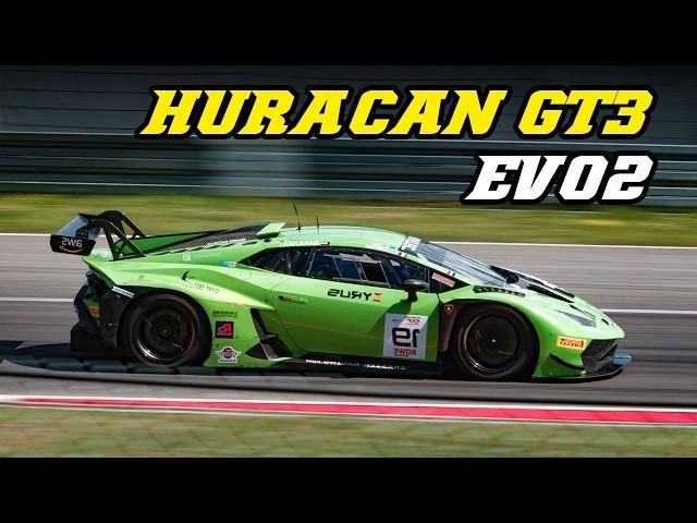 2023 Lamborghini Huracán GT3 EVO2 | Screaming V10 Downshifts, Flybys & Aero whistling sound