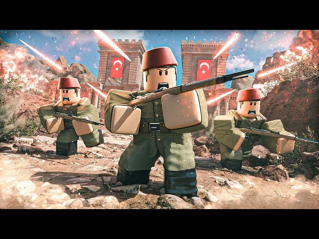 I Made 100 Players recreate GALLIPOLI in WW1 Roblox Entrenched Wars