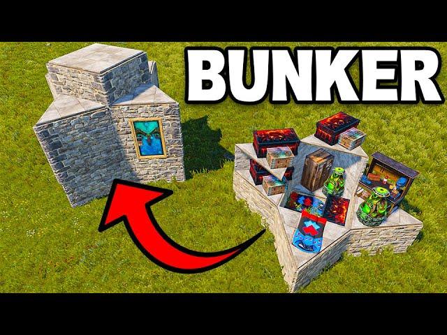 EASY COMPACT START BUNKER for WIPE ( SOLO / DUO BASE DESIGN ) RUST