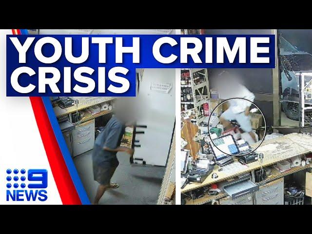 Youth crime reaches crisis point, prompting plans for booze crackdown | 9 News Australia