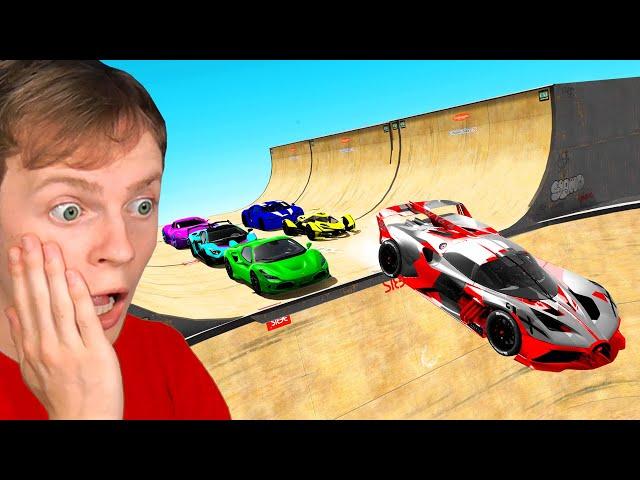 The RAREST SUPER CARS in GTA 5 vs MEGA RAMP!