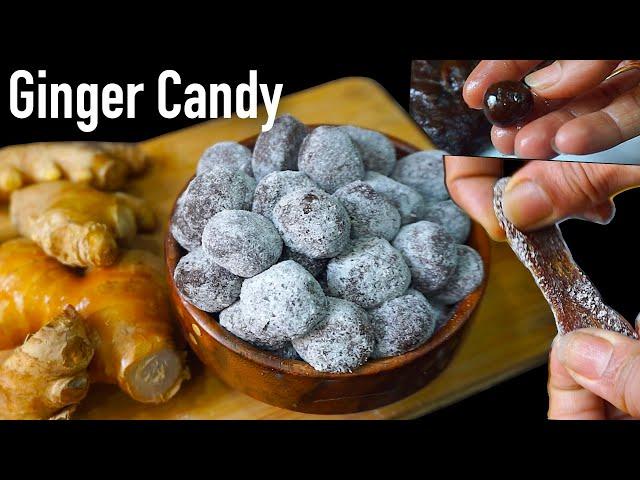 Ginger candy | home remedy for cough, cold & flu | ginger candy chews | jaggery ginger candy recipe