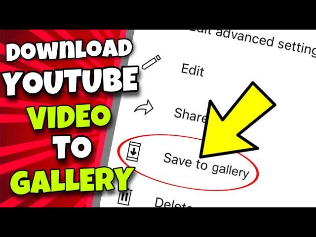 (EASY) How To Download YouTube Videos to Phone's Gallery Without Any App (Android / iPhone)