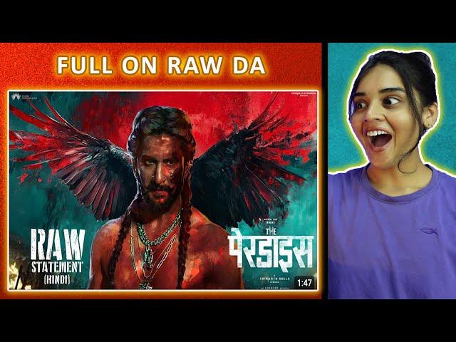 The Paradise Glimpse : RAW STATEMENT REACTION | Nani | Srikanth Odela | Anirudh | Neha M.