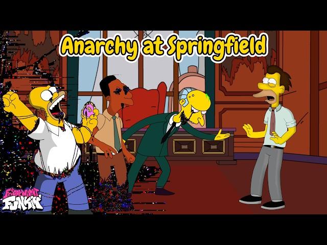 FNF: Pibby Simpsons – Lenny Vs Pibby Mr. Burns // Anarchy at Springfield █ Friday Night Funkin' █