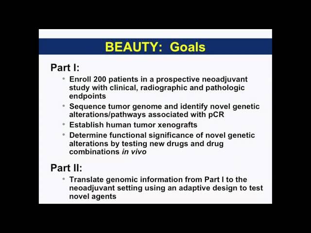 Breast Cancer Genome Guided Therapy Study (BEAUTY)