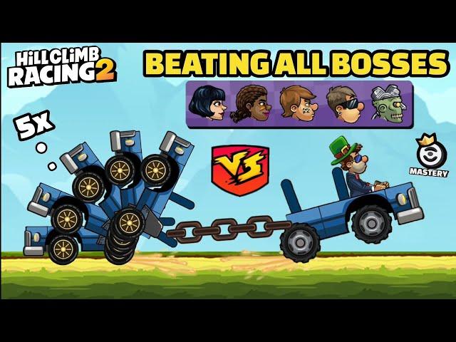 BEATING ALL BOSS LEVELS WITH MINI-BUS!! - Hill Climb Racing 2