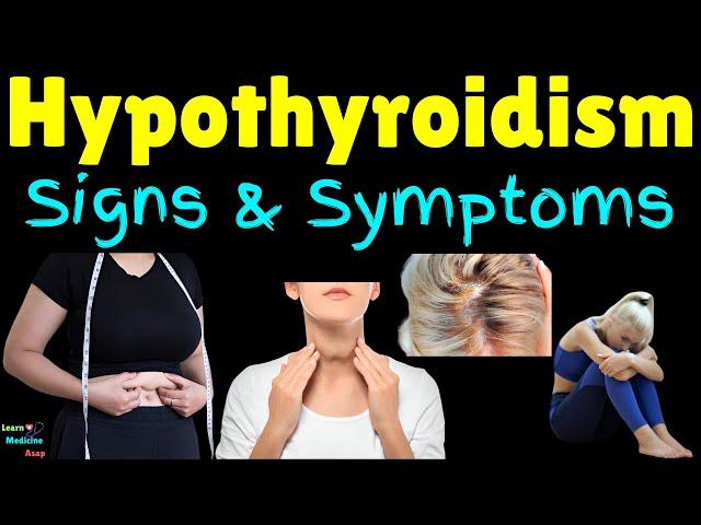 Signs & Symptoms of Hypothyroidism (underactive thyroid) | Signs that you have a Low Thyroid Level