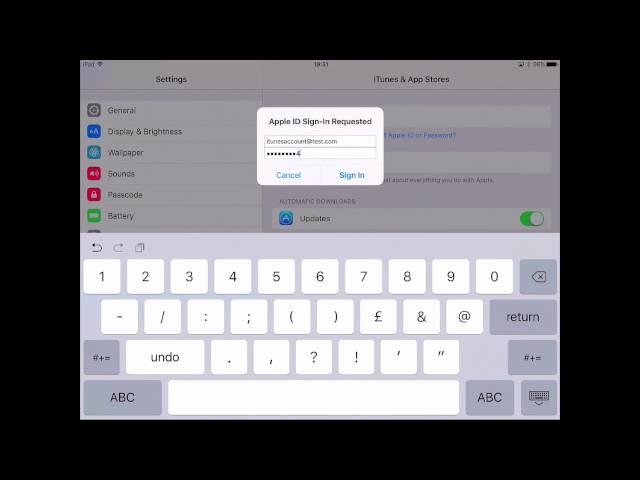 How to sign into an iTunes account on an iPad or iPhone