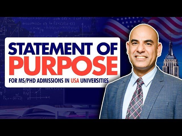 How to write a perfect Statement of Purpose | Tips by a US professor