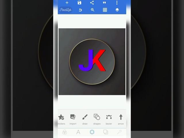 J+k logo design tutorial #logo #tutorial #pixellab #short