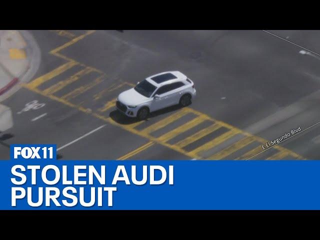 Suspected stolen Audi leads CHP on chase