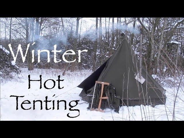 Sub Zero Winter Hot Tenting in a Modified Polish Army Lavvu.