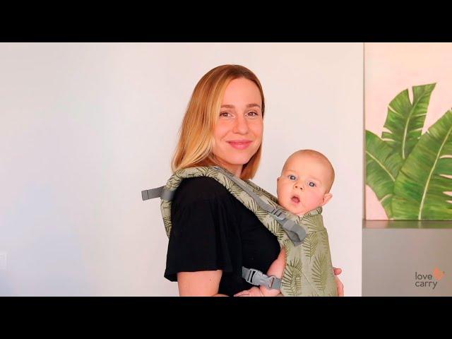 Front carry with H straps | Love & Carry ONE+ newborn baby carrier