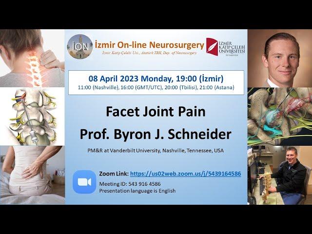 İON 435. Lecture, Schneider: Facet Joint Pain 08.04.2024