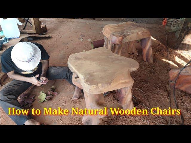 DIY. How to Make Natural Wooden Chairs //woodworking kh