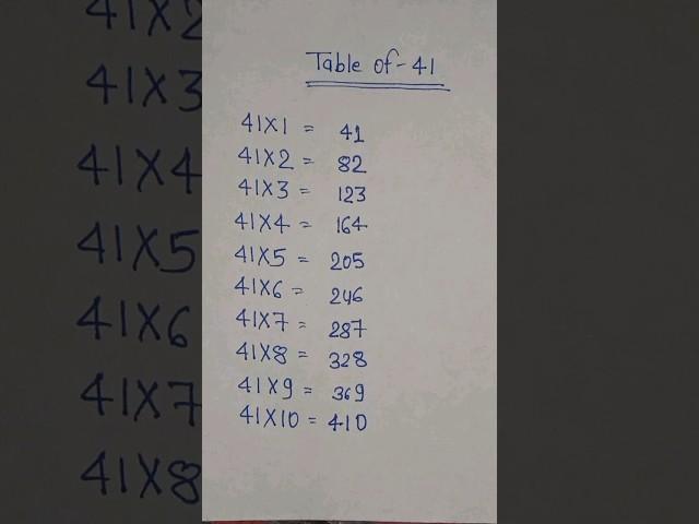 ️Easy trick to learn table of41/ multiplication table of 41/maths tables/pahada#shortsfeed #shorts