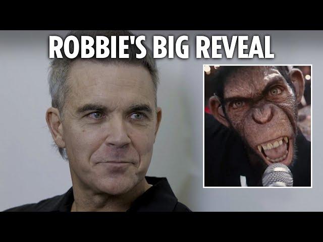 Robbie Williams talks exclusively to The Sun’s Clemmie Moodie about his new biopic