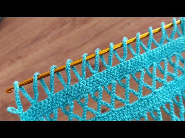 EASY TO MAKE CHAIN ​​KNITTING MODEL.. YAPIMI KOLAY TIĞ İŞİ YAZLIK ÖRGÜ MODELİ