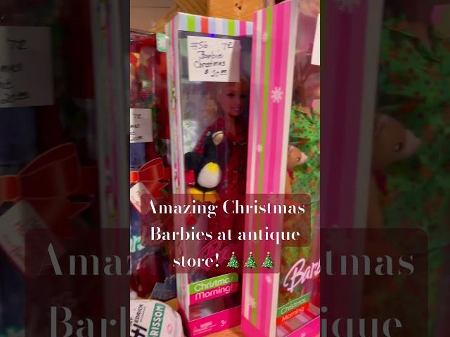 AMAZING Christmas Barbie Doll Collection at Antique Store! #barbie #barbiedolls #dolls #barbieshort