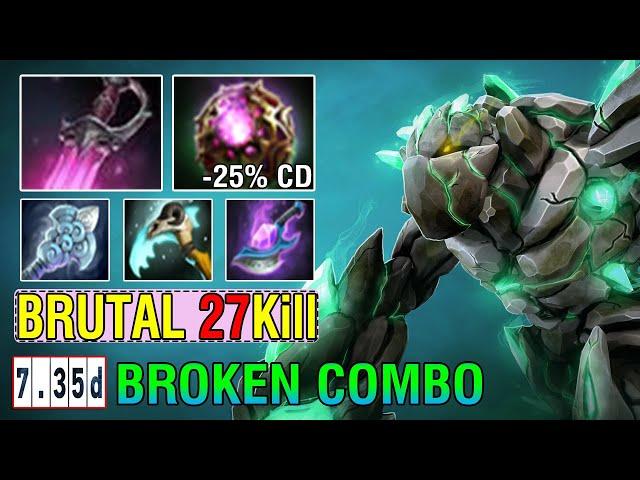 New Mid [Tiny] Khanda + Octarine Core Build Insane Damage One Shot Combo 100% Late Game Dota2 7.35d