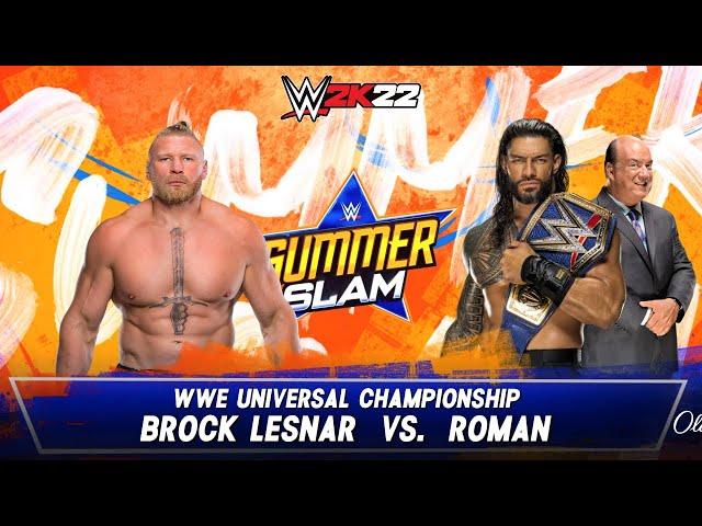 Brock Lesnar vs. Roman Reigns | Last Man Standing Match | SummerSlam 2022 | WWE 2K22 | 4K