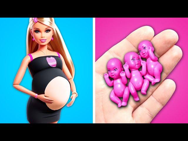 Barbie w ciąży! BOGATA vs SPŁUKANA LALKA PRZEMIANA!*Sprytne gadżety i niesamowite dzieła* od Gotcha!