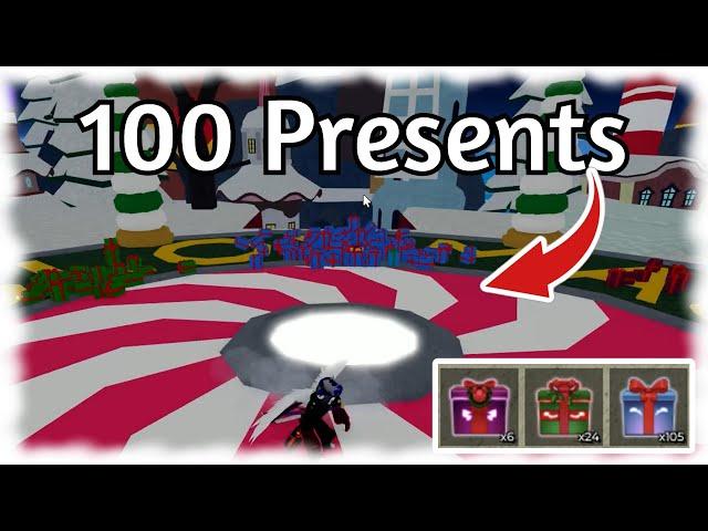 I opened 100 Presents in Blox Fruits and Got This...