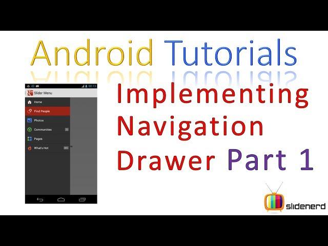 144 Android Navigation Drawer Tutorial Part 1 |