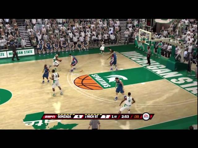 NCAA Basketball 10 (PS3) Gonzaga vs. Michigan State ESPN