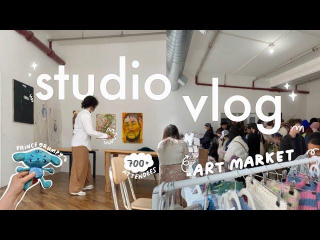 STUDIO VLOG  art market prep, packing orders, & hosting my own event (700 attendees!!)