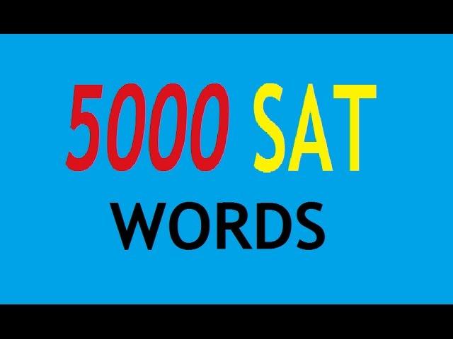 5000 SAT English Words with meaning - part 1