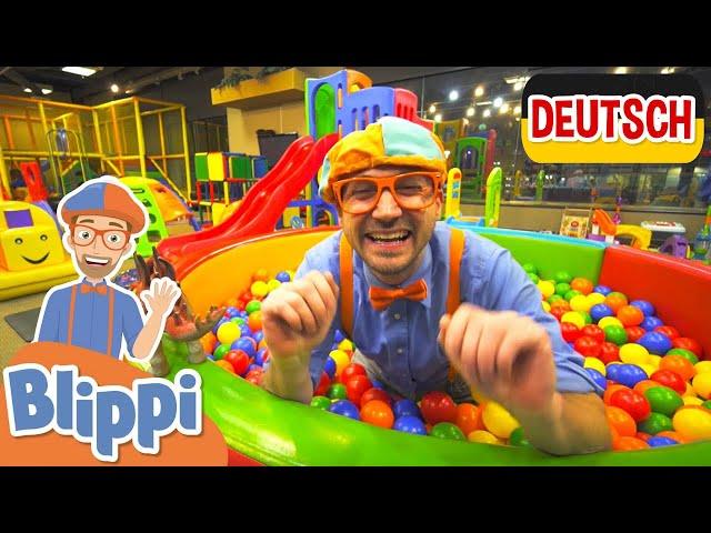 Blippi Deutsch - Blippi besucht einen Hallenspielplatz  | Abenteuer und Videos für Kinder