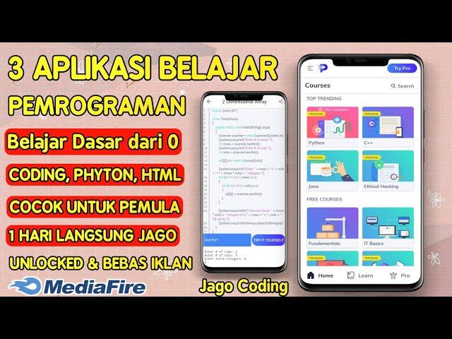 3 Aplikasi Belajar Dasar Pemrograman Untuk Pemula di Android